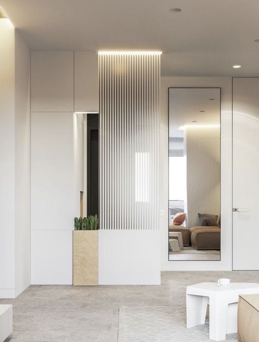 Рейки в интерьере спальни