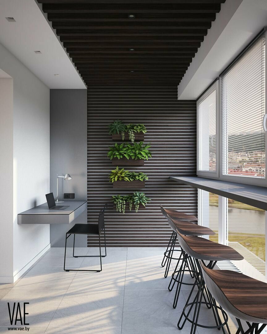 Черные рейки в интерьере