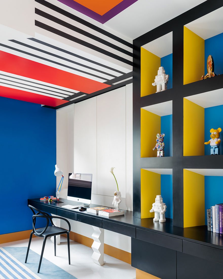 Колор блокинг в интерьере