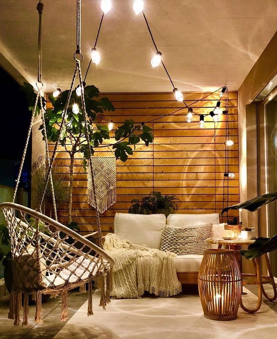 Украсить веранду светом