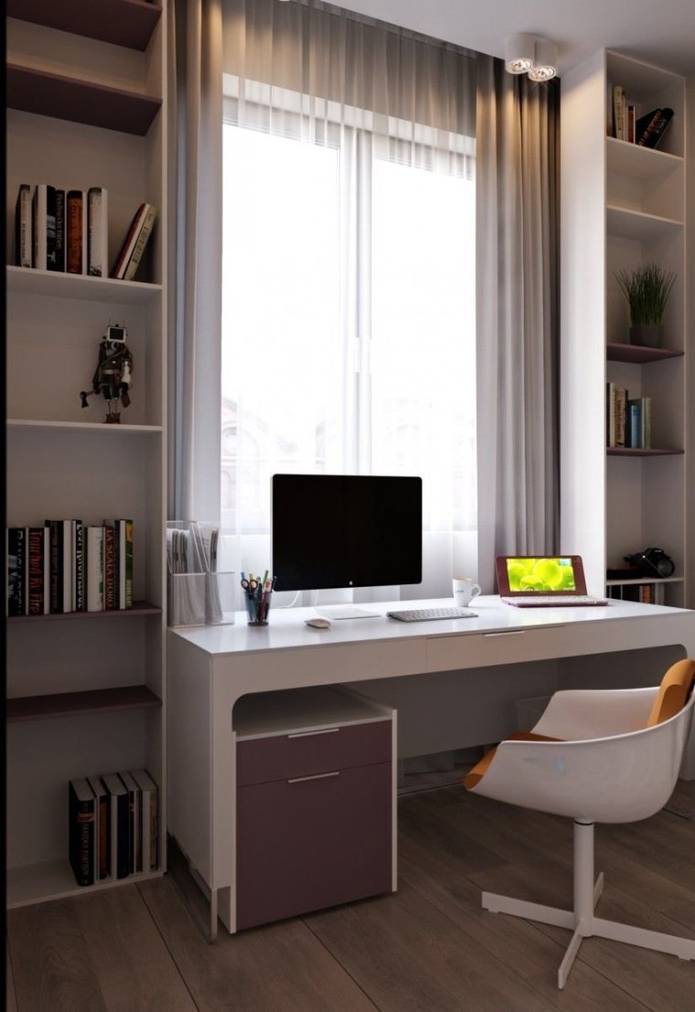 Стол-подоконник в комнате