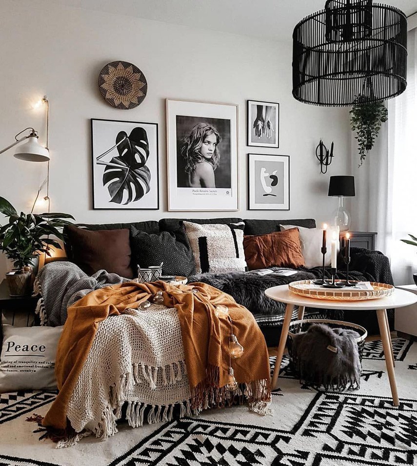 Кровать в стиле бохо