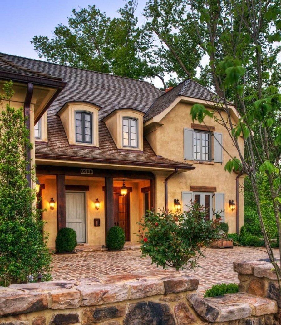 Дом в стиле французский Прованс экстерьер