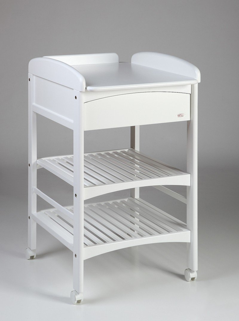 Детский пеленальный столик с ящиком troll Anna Lux White CTL-lx0122