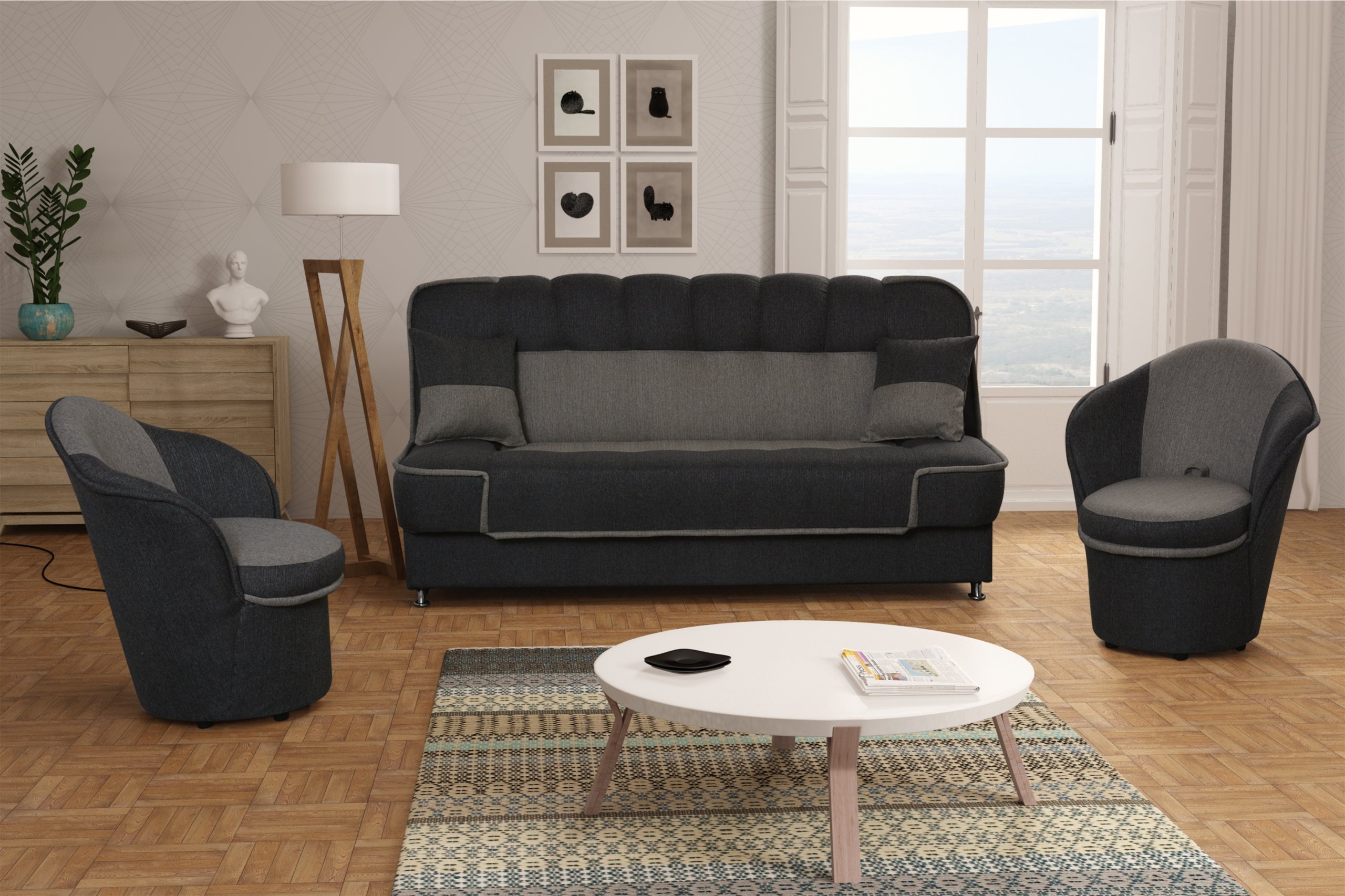 Комплект мебели диван и 2