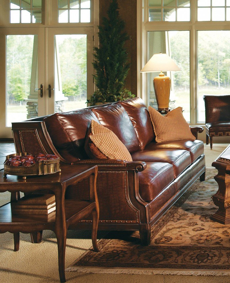 Кожаная мебель в интерьере