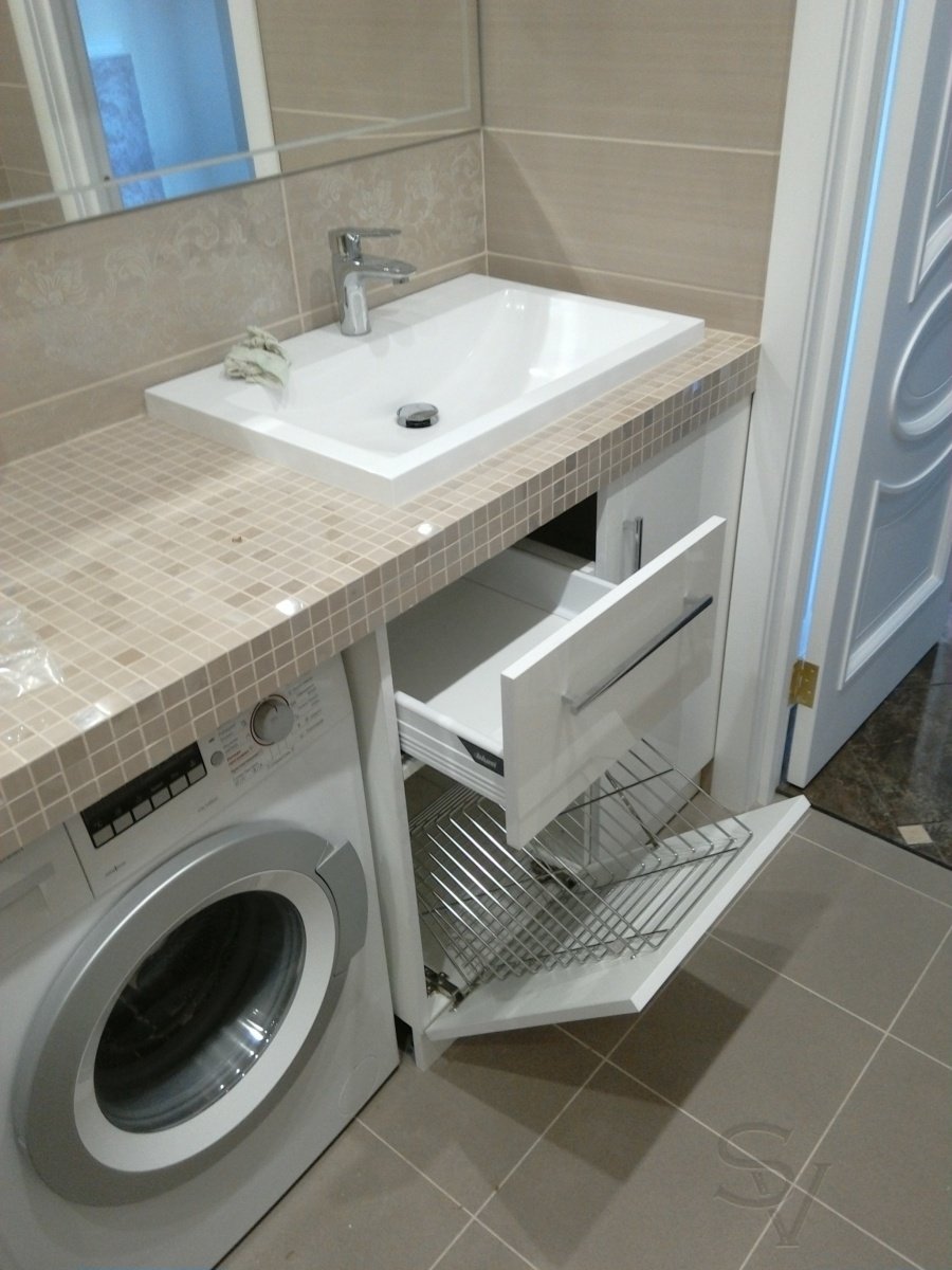 Раковина со столешницей под стиральную машину