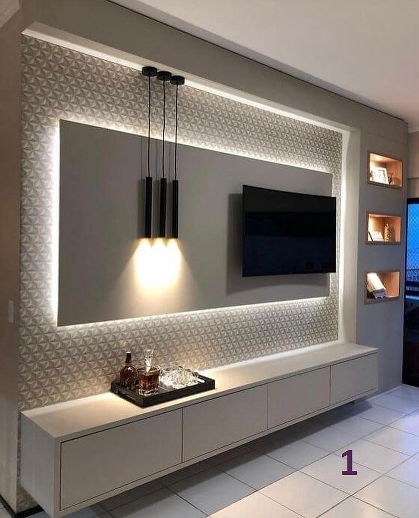 Подсветка стены с телевизором