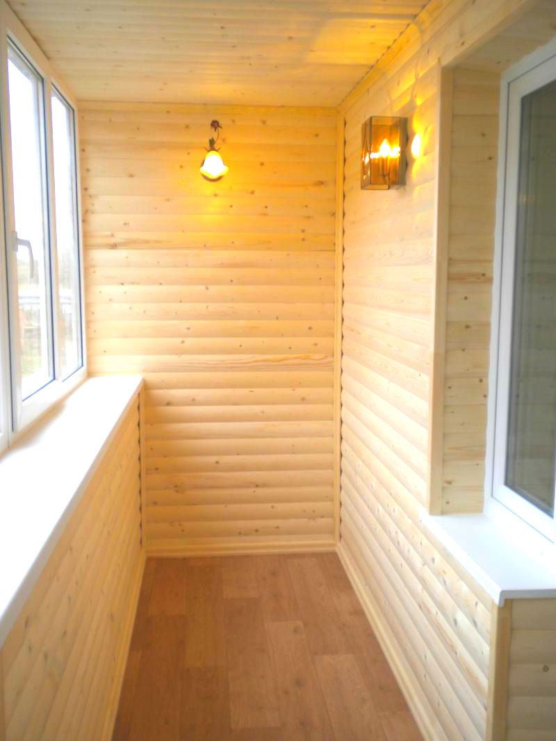 Отделка лоджии вагонкой