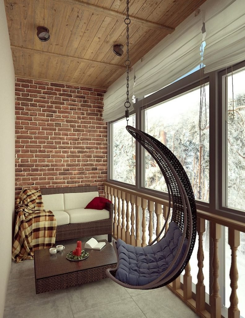 Качели на балкон подвесные