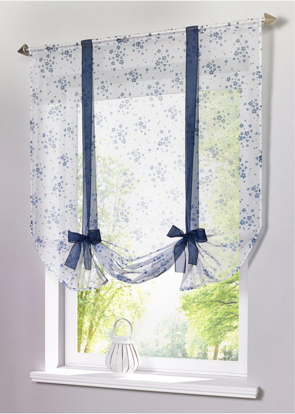 Римские шторы с подвязками