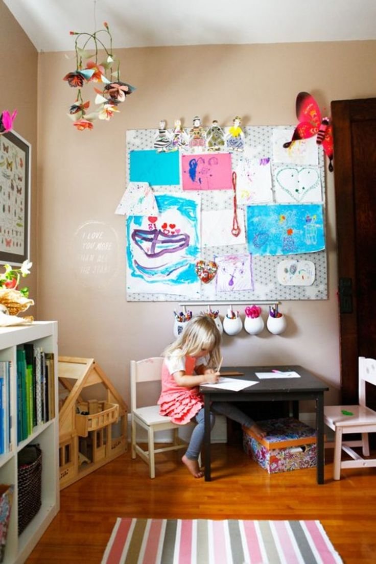 Творческий уголок в детской комнате