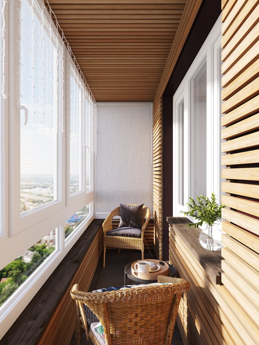 Отделка лоджии