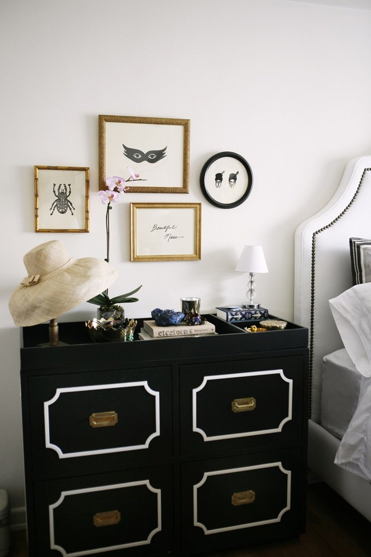 Декор черной мебели