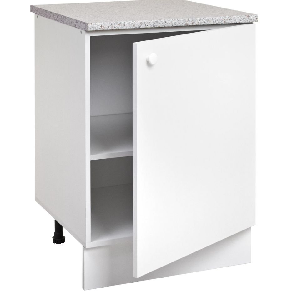 Шкаф напольный "Бэлла" 60x86x60 см, ЛДСП, цвет белый