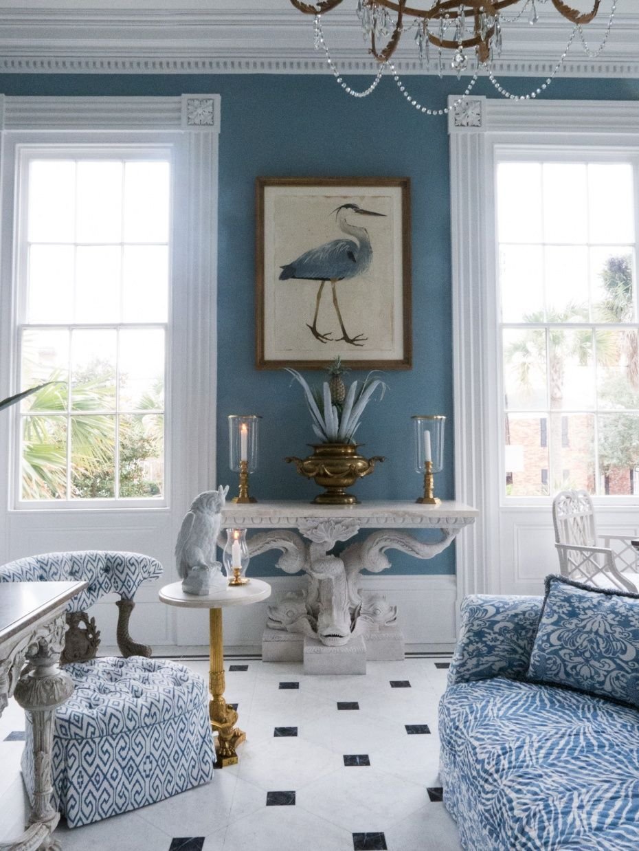 Сара Ричардсон гостиная синий