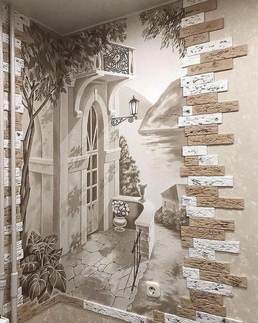 Фреска на стену в прихожую