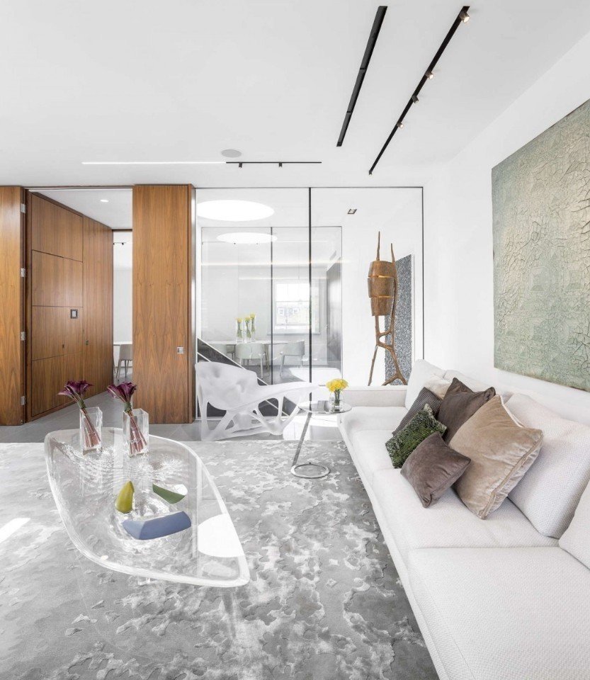 Экостиль в спальне с лофтом