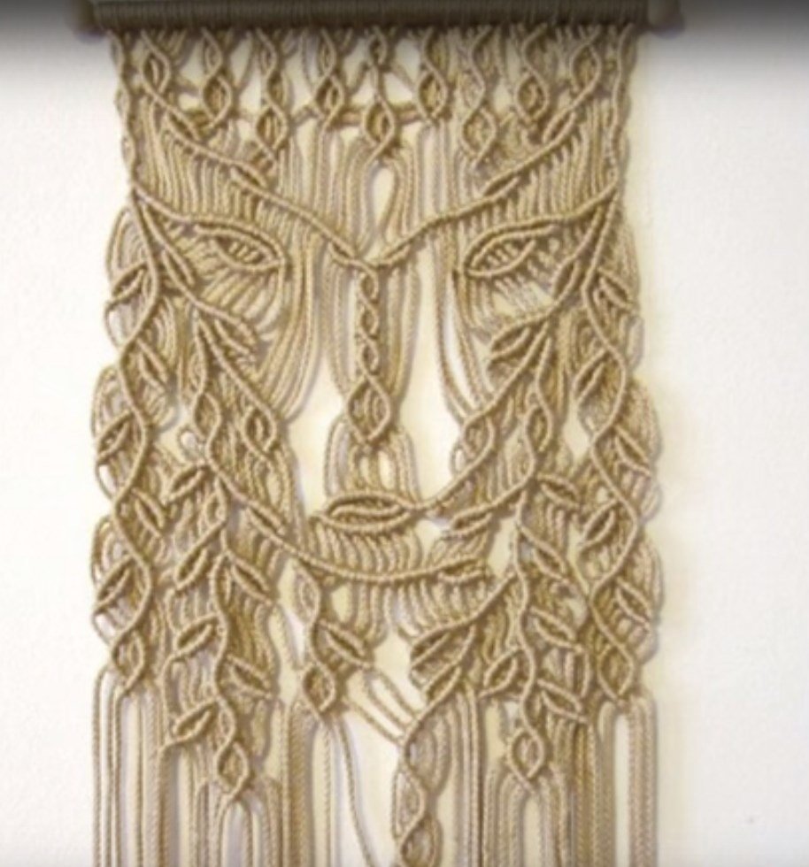 Макраме панно из джута