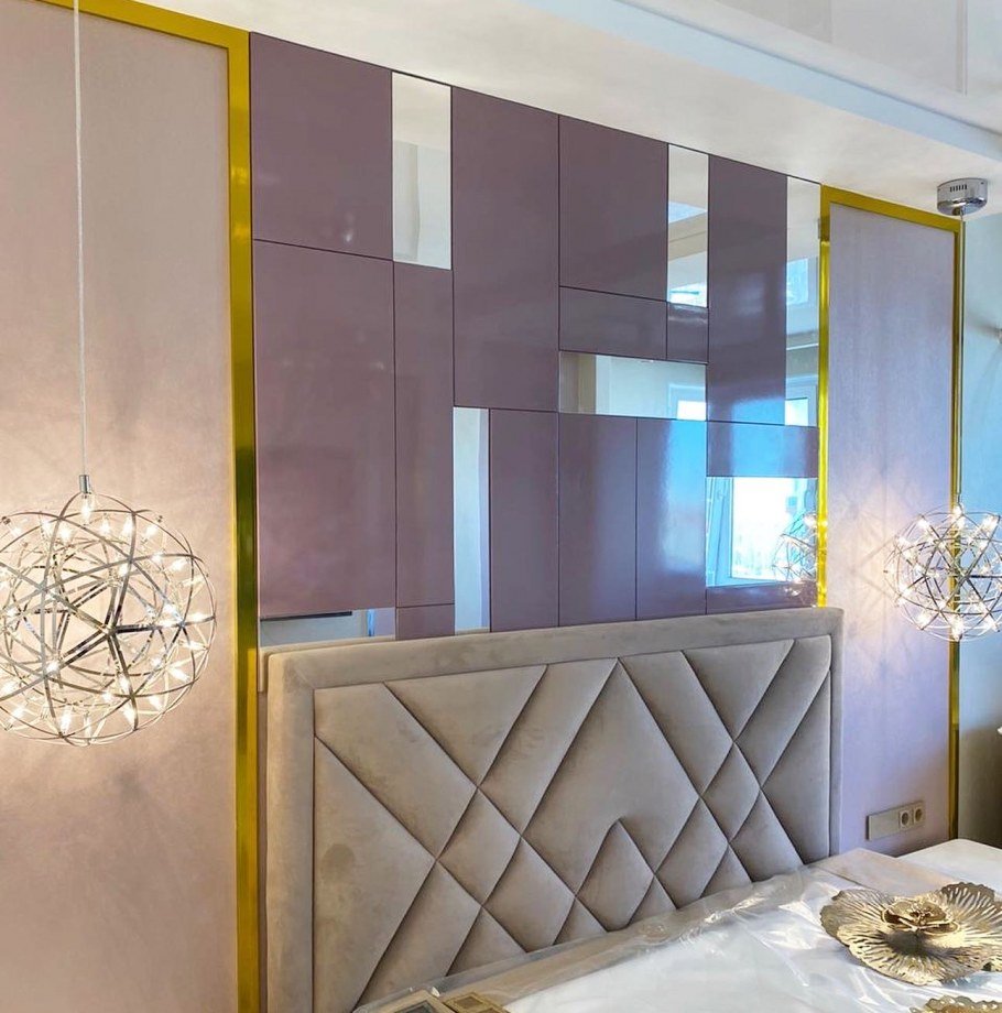 Мягкие стеновые панели с металлическими