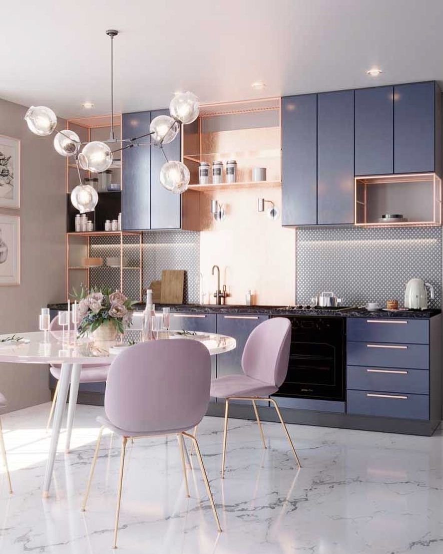 Кухня в пастельных тонах