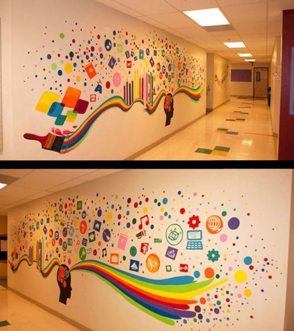 Разрисовать стены в школе