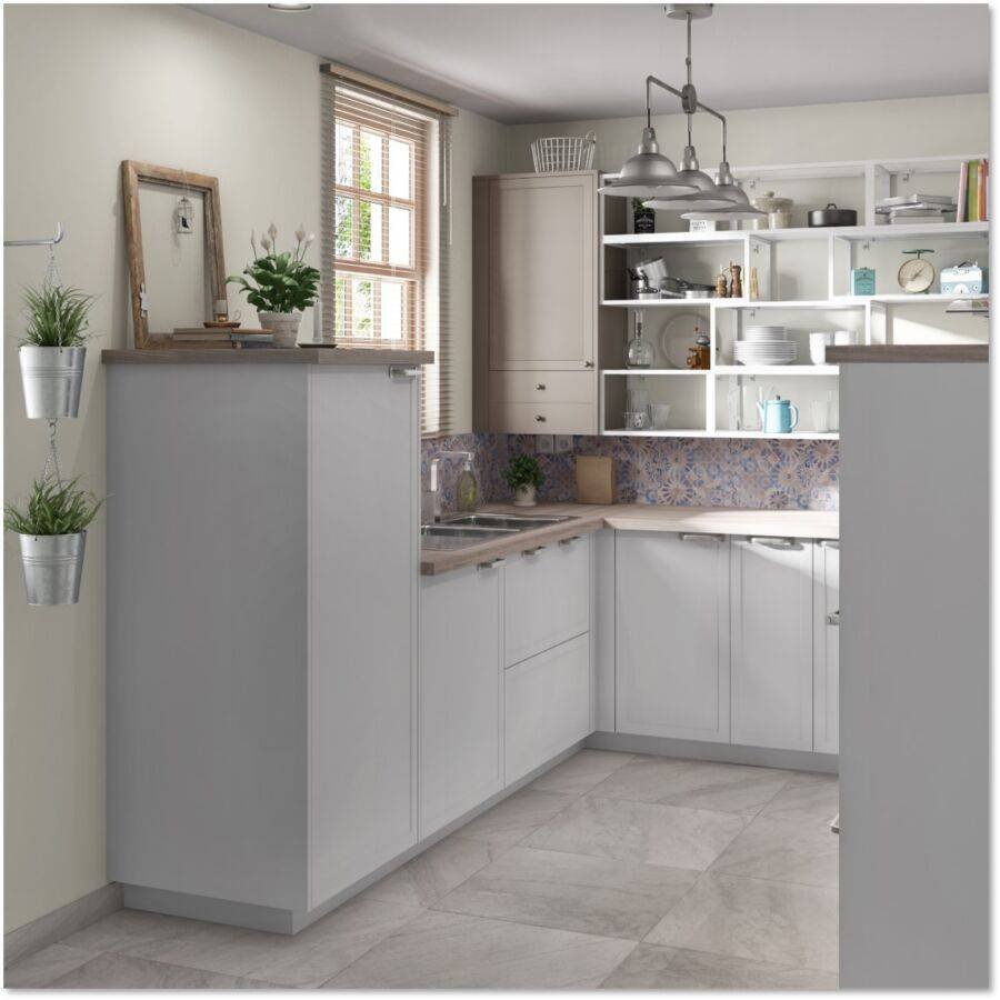 Кухня Ньюпорт белый Леруа