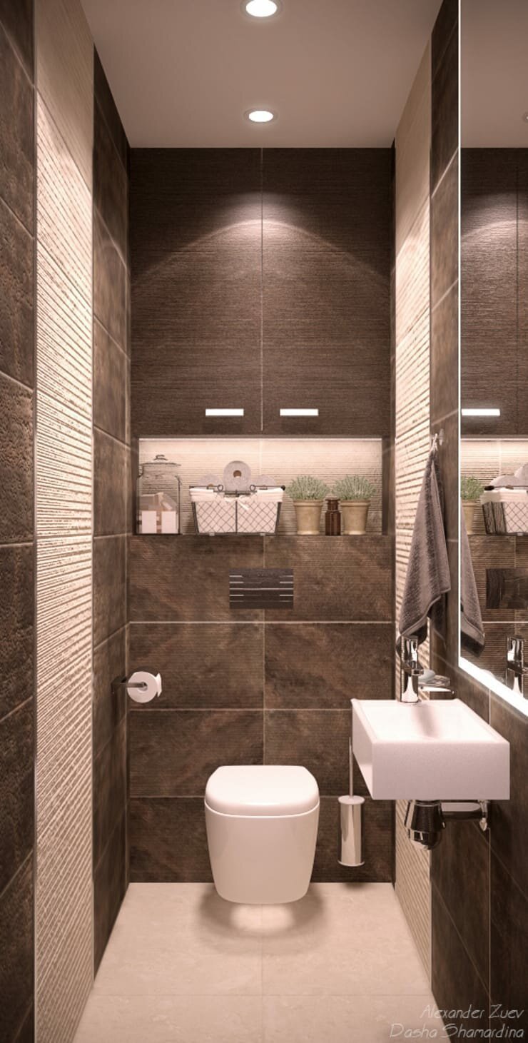 Интерьер туалета с инсталляцией