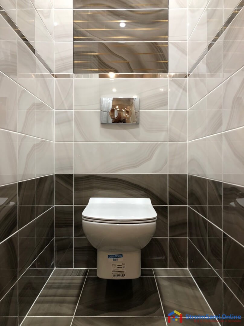 Интерьер туалета маленького