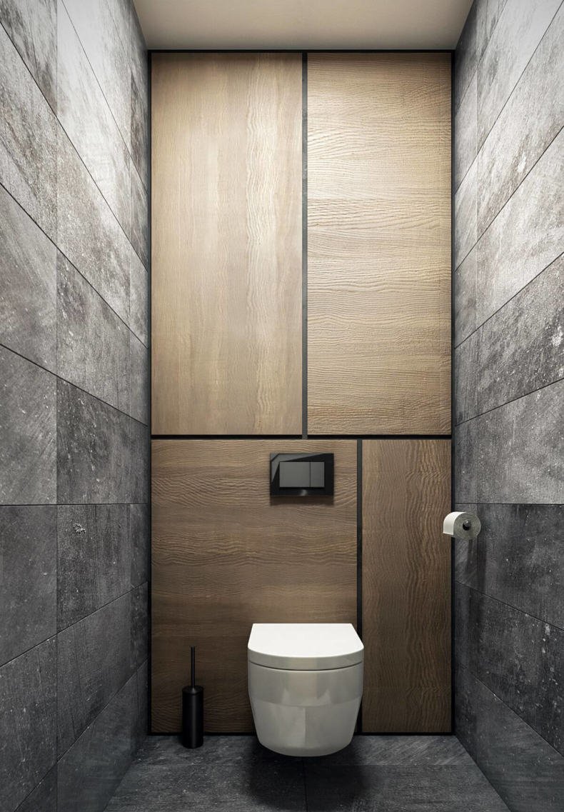 Шкаф в туалете за унитазом