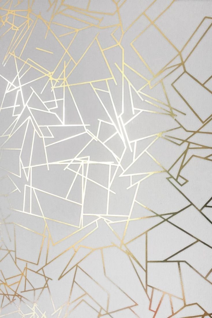 Обои с золотистыми линиями