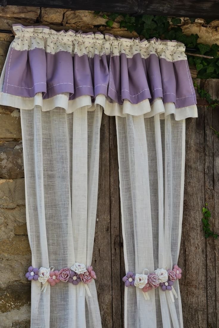 Шторы на кухню из остатков ткани своими