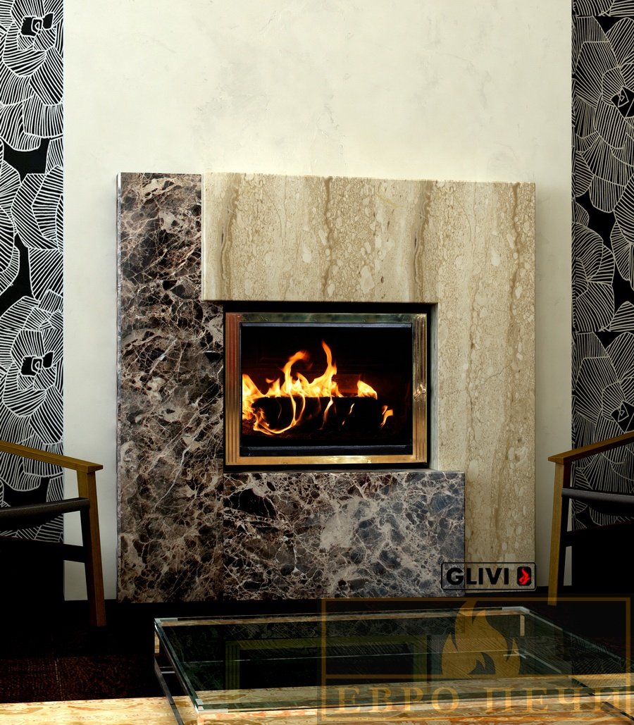 Мрамор Silver roots камин