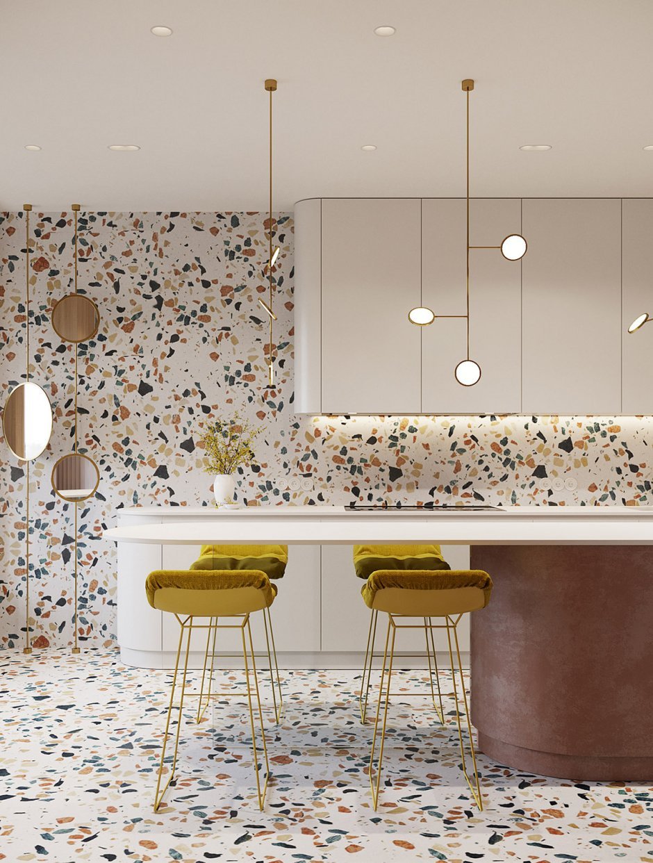 Плитка терраццо на фартук