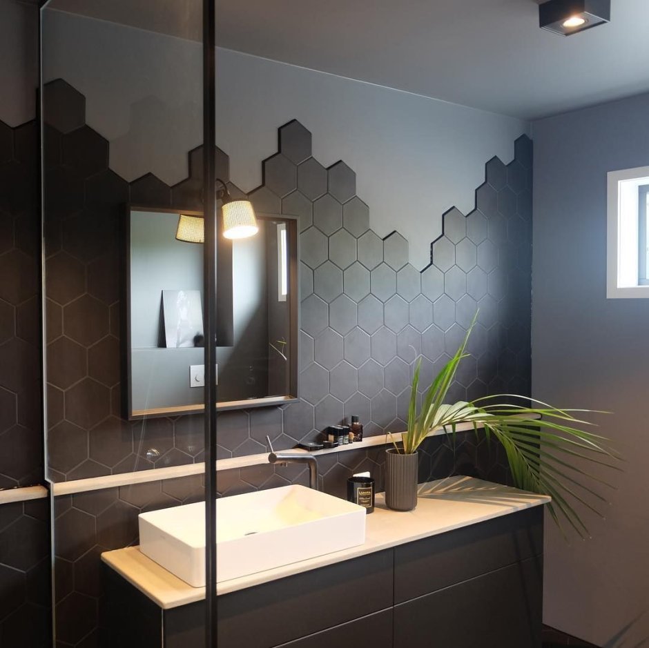 Шестиугольная плитка в ванной