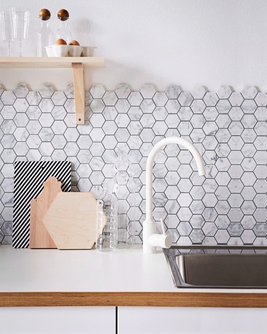 Плитка соты в ванной