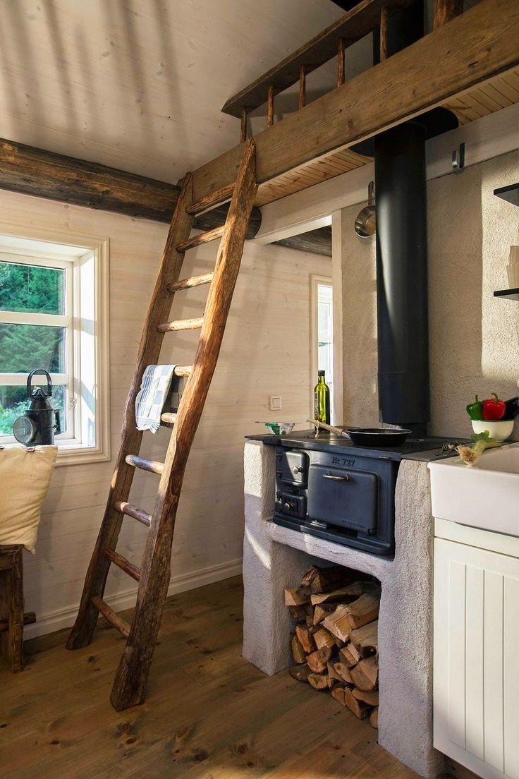 Камин в деревянном доме