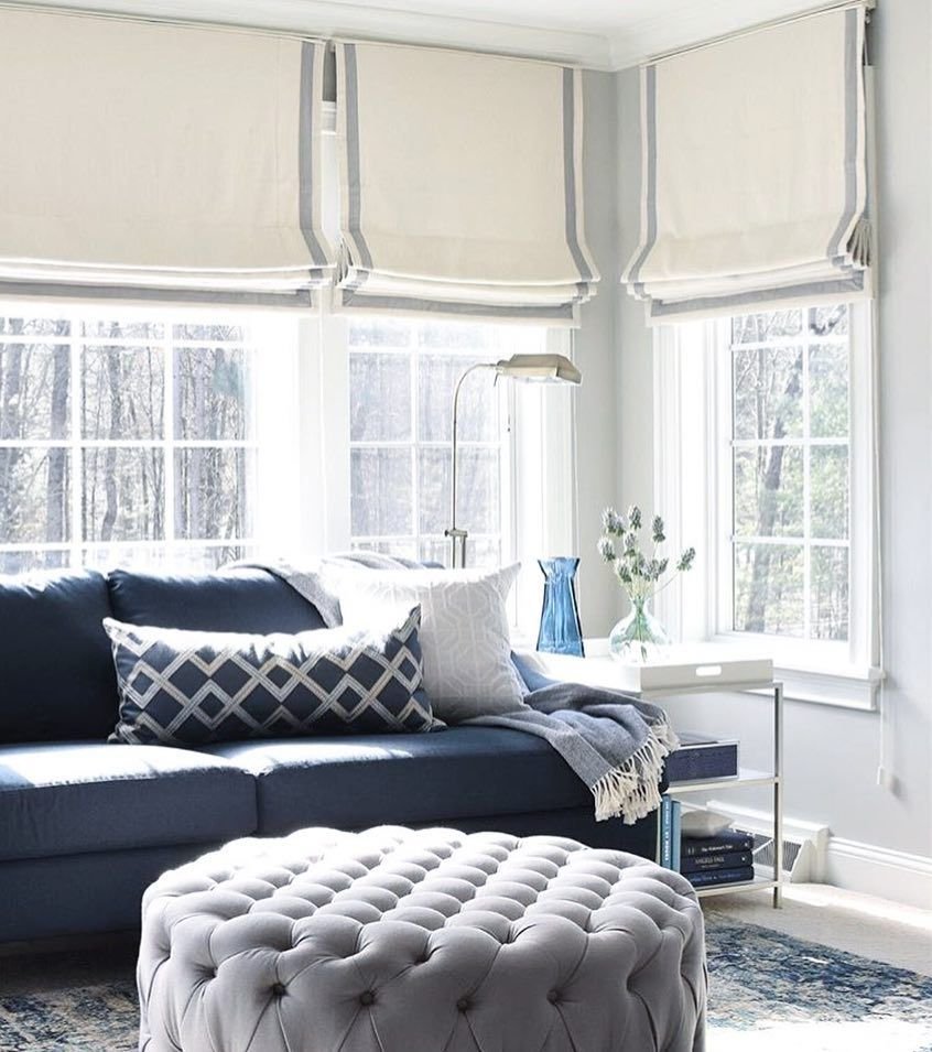 Римские шторы на угловое окно