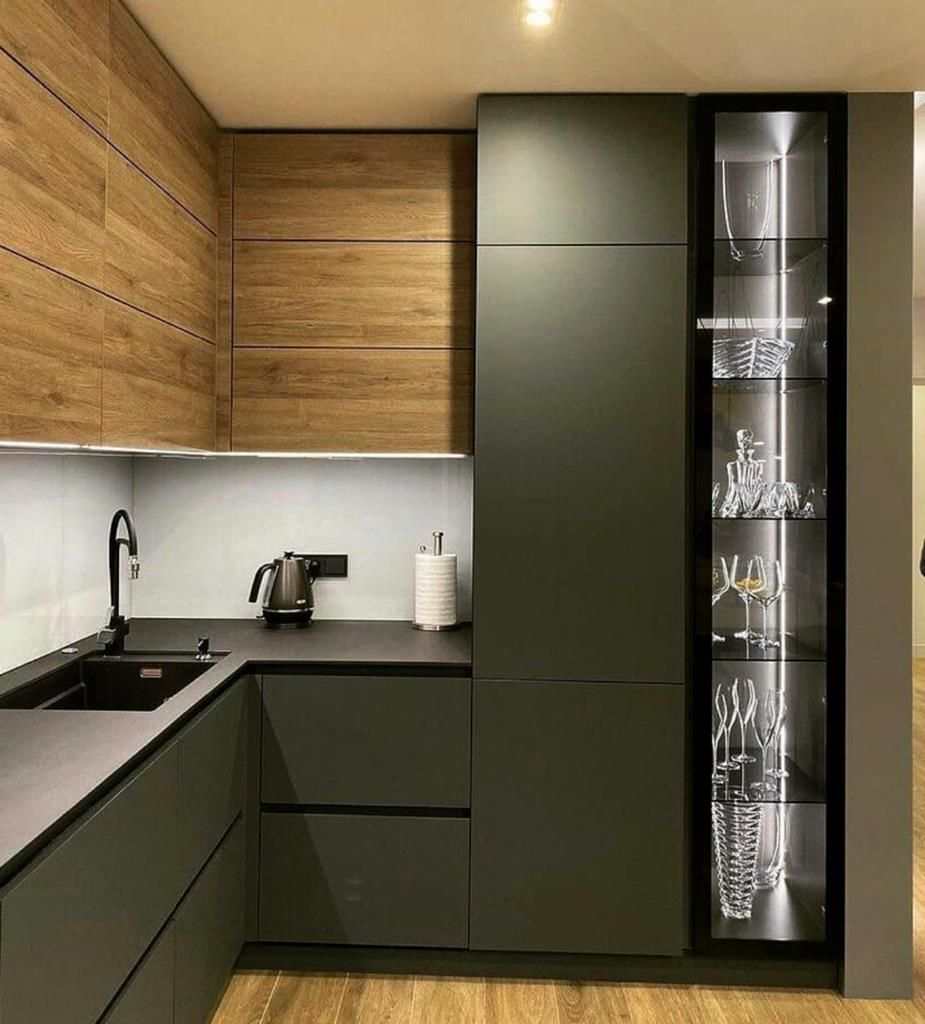 Кухня цвет графит