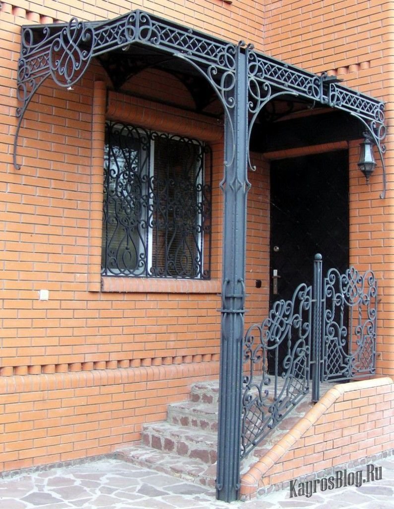 Козырьки на опорных Столбах