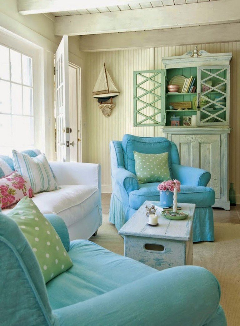 Бирюзовый цвет в интерьере