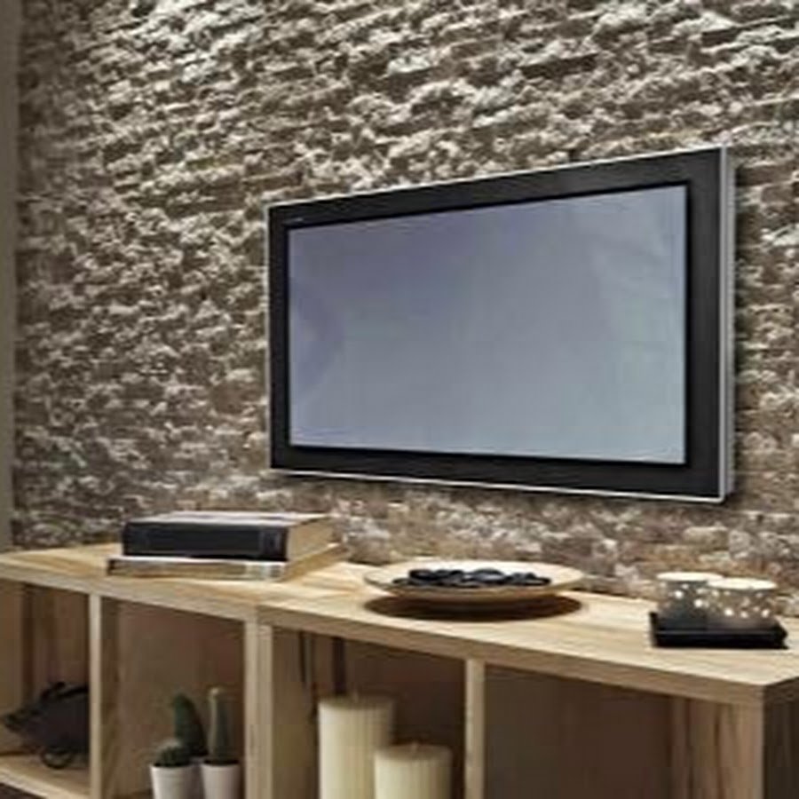 Камень вокруг телевизора