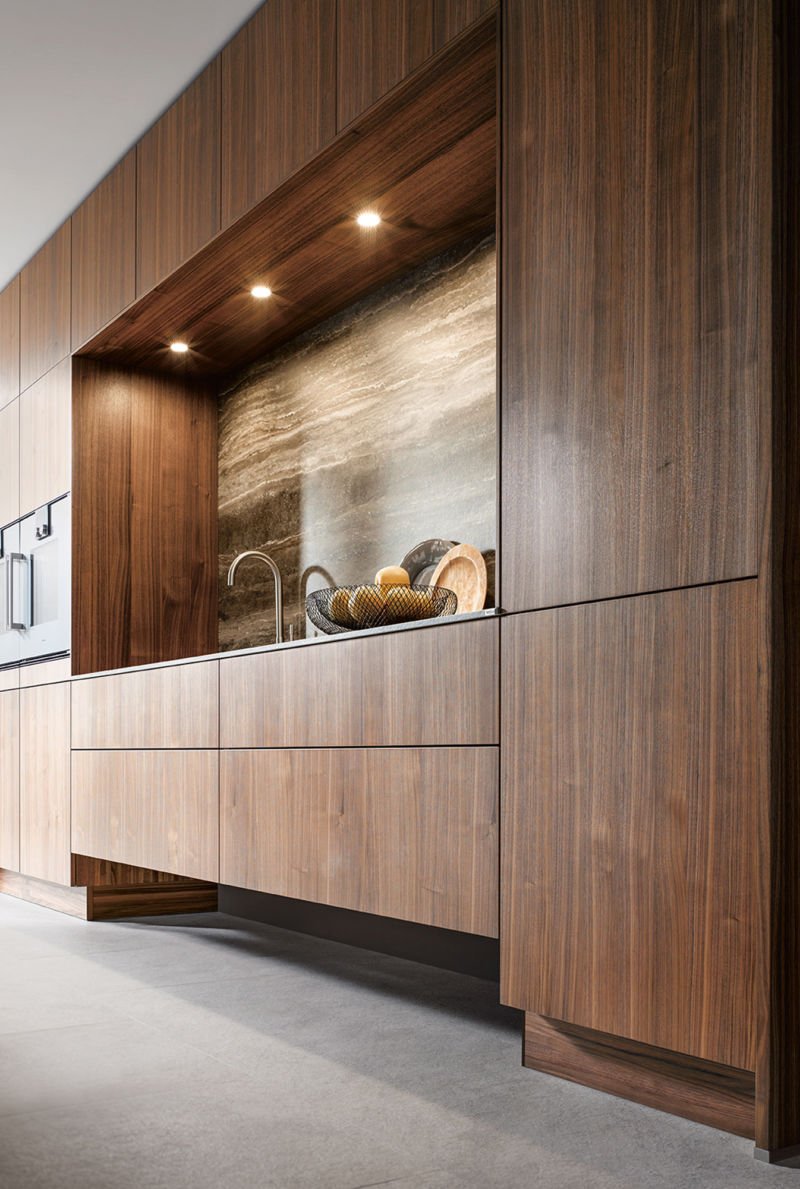 Кухня шпон американский орех Феникс