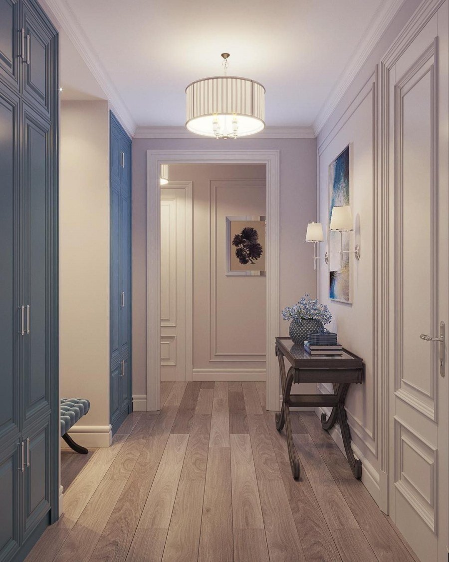 Интерьер коридора в классическом стиле