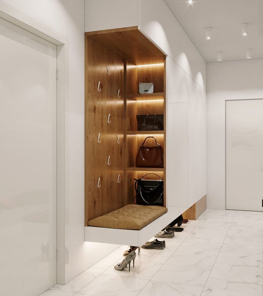 Парящие шкафы в спальне