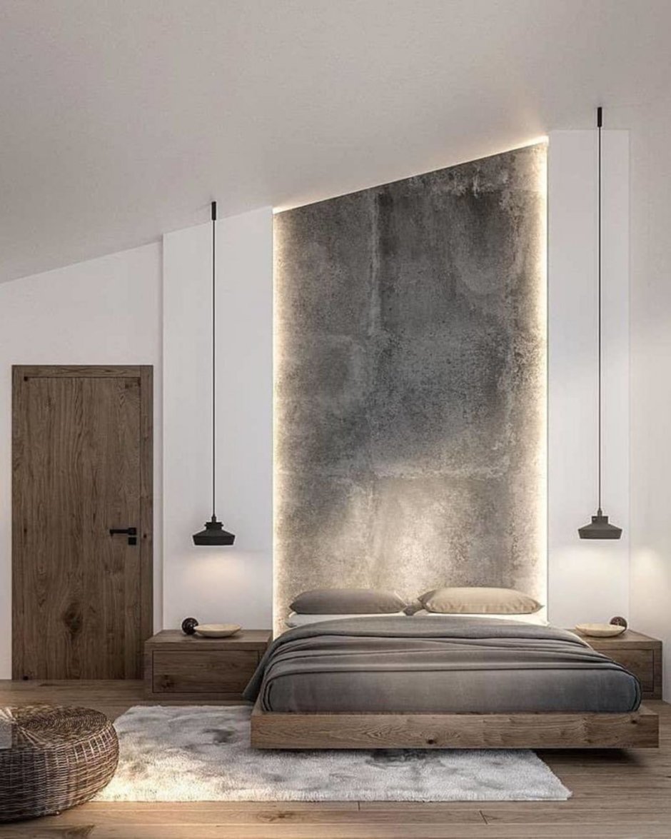 Стена в спальне над кроватью