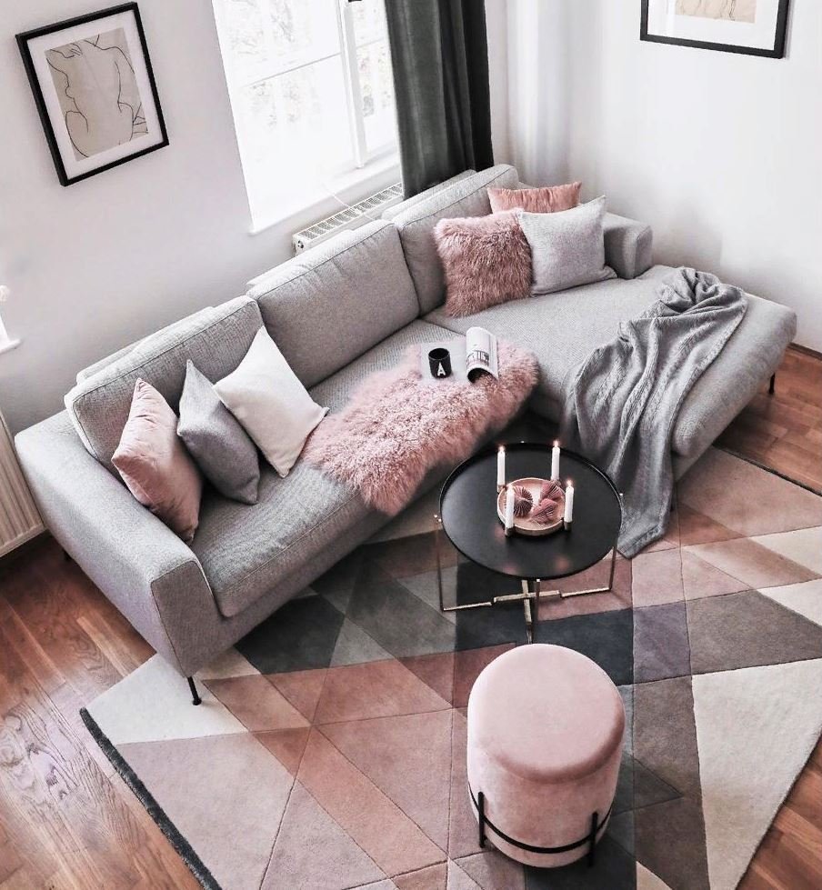 Цвет пыльной розы в интерьере