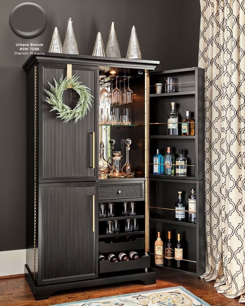 Versailles Mirrored Bar Cabinet винный шкаф