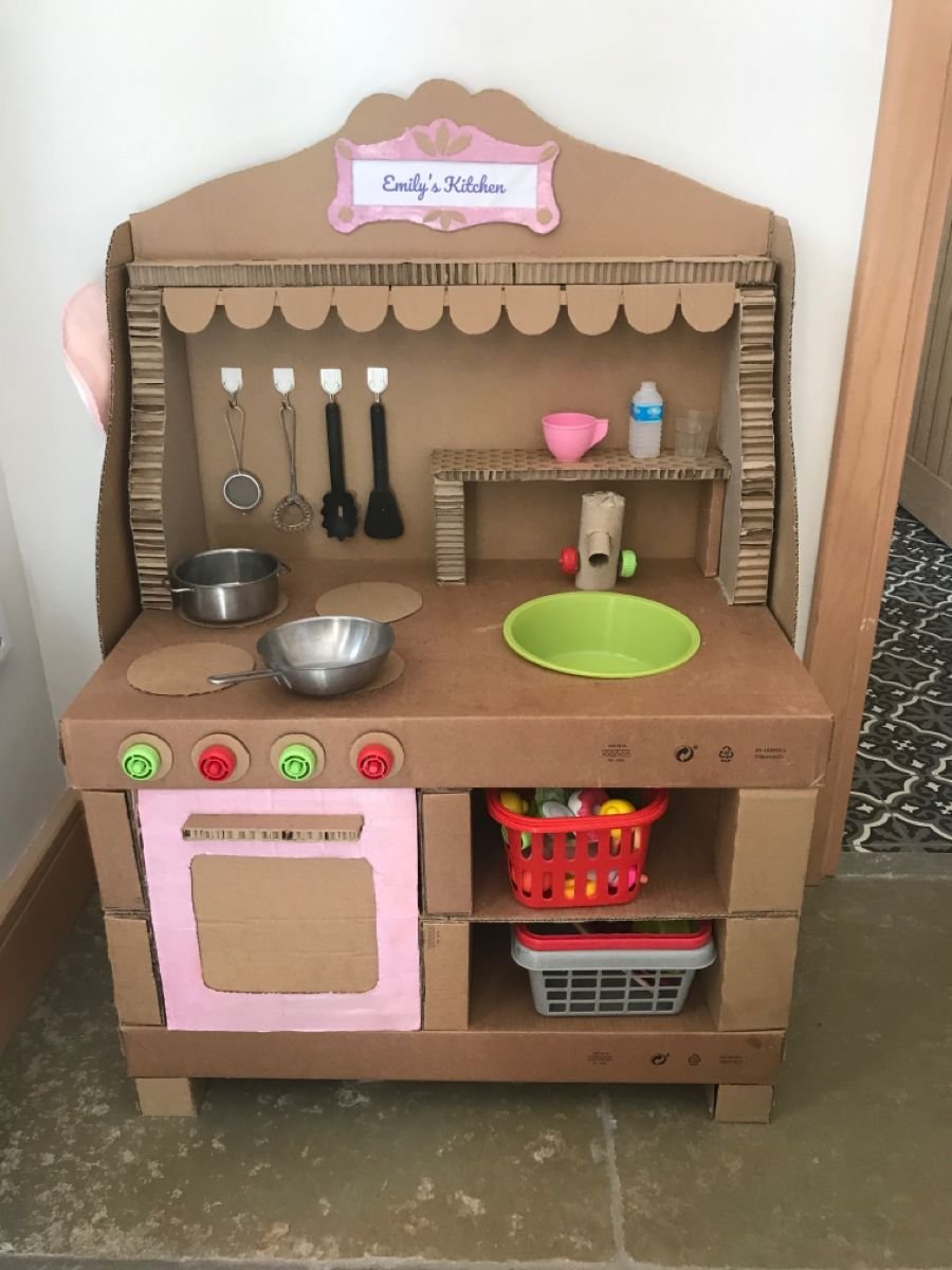 Фото картонной кухни для детей