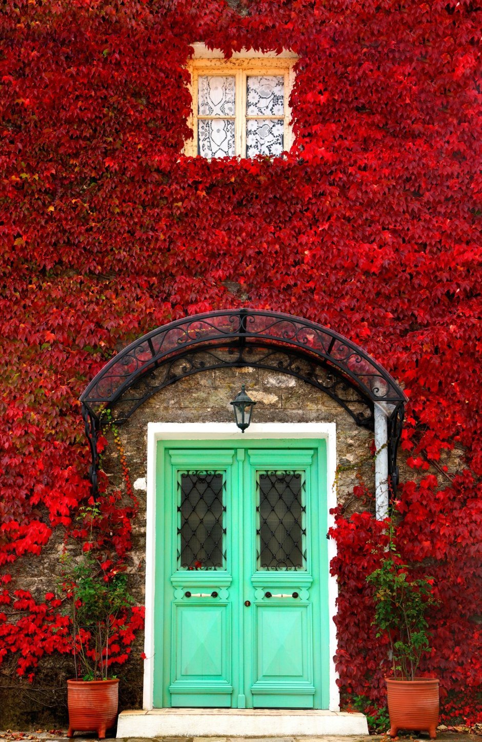 Красивая дверь в домик